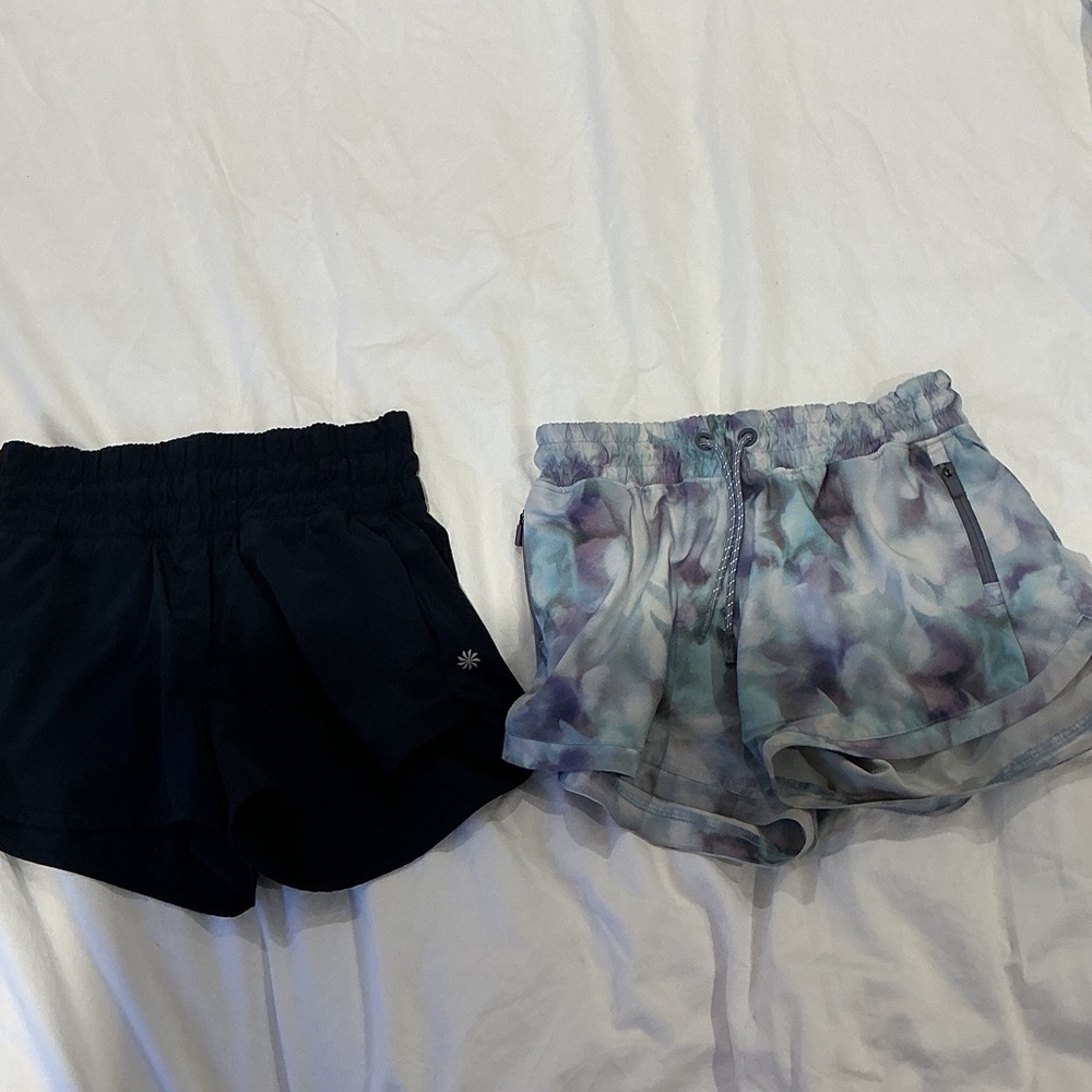 Athleta Women's Athletic Shorts - Black and Multicolor